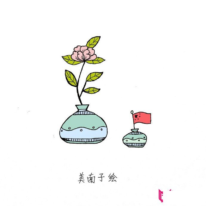唯美小清新简笔画大全,可爱的植物盆栽简笔画