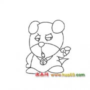 简笔画：带铃铛的小狗3