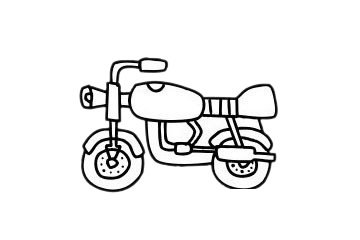 摩托车简笔画图片