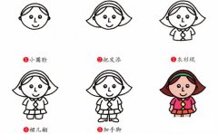 妈妈人物简笔画步骤图片大全