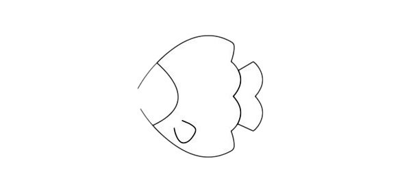 蝴蝶鱼简笔画图片