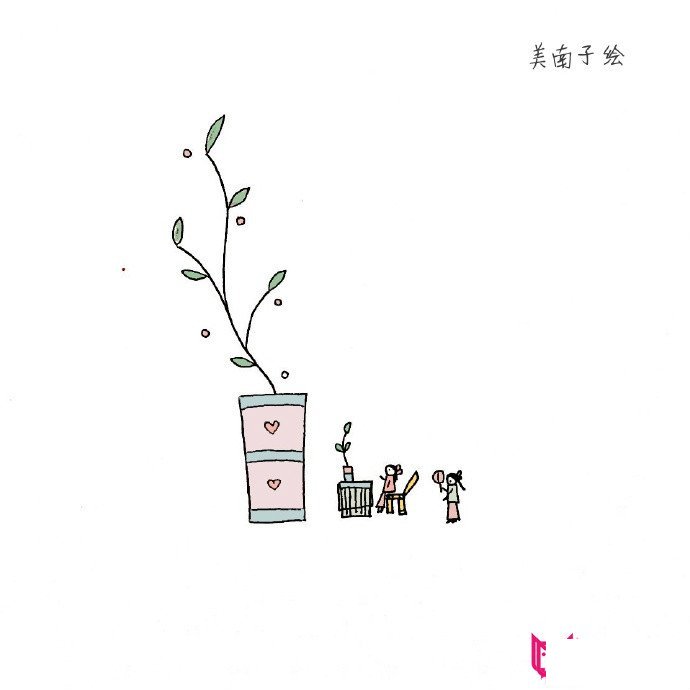 唯美小清新简笔画大全,可爱的植物盆栽简笔画
