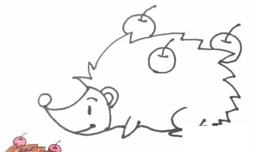 刺猬简笔画图片