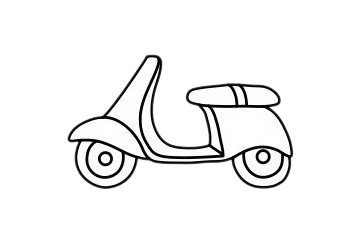 摩托车简笔画图片