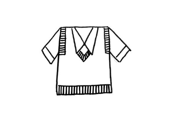 毛线背心简笔画