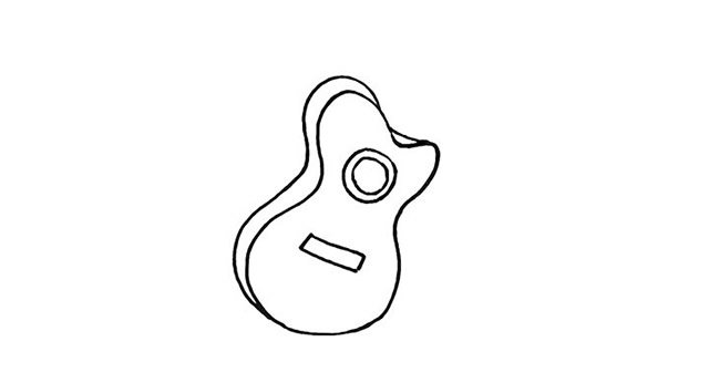 吉他简笔画步骤图