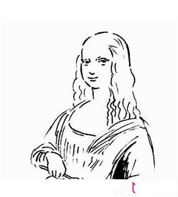 蒙娜丽莎简笔画