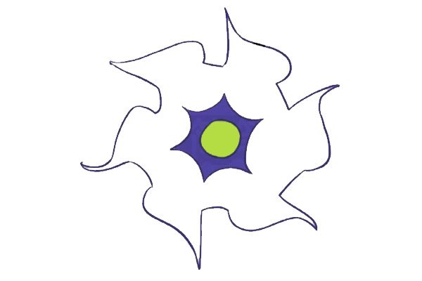 曼陀罗简笔画图片步骤四