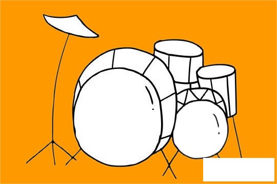 架子鼓简笔画图片