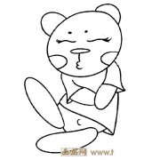 动物简笔画：睡觉的小熊猫