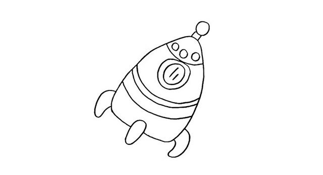 火箭简笔画步骤图