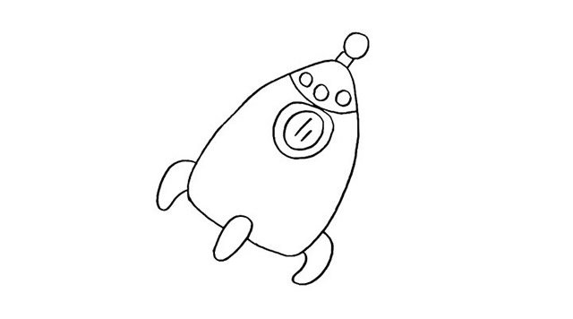 火箭简笔画步骤图