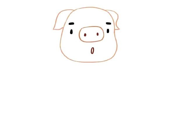 卡通小猪简笔画