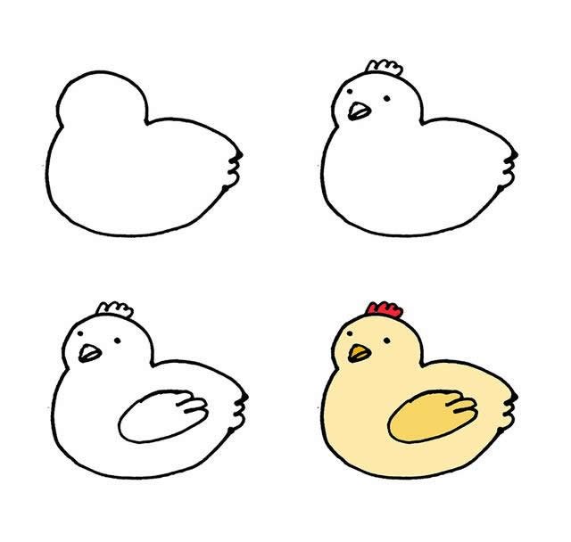 小鸡简笔画