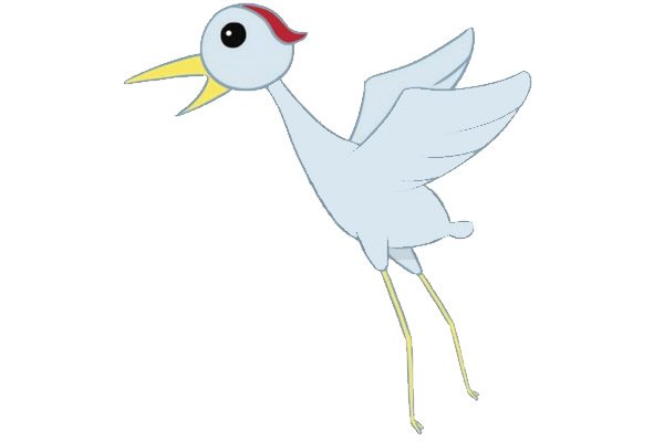 飞鹤简笔画图片步骤四