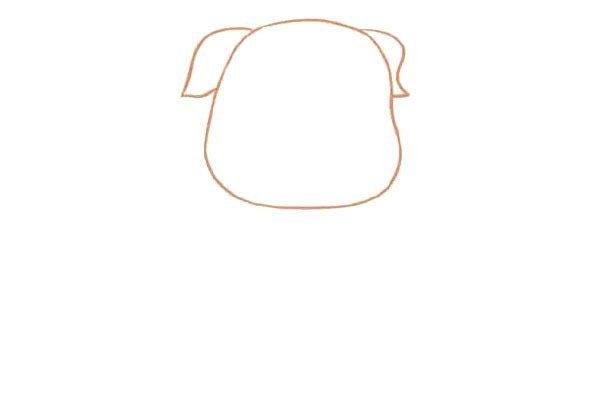 卡通小猪简笔画