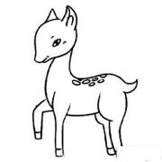 小鹿侧面简笔画图片