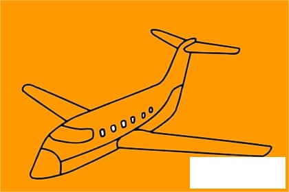 客机简笔画图片