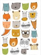 儿童简笔画动物,可爱的动物头像简笔画彩色