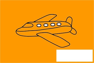 客机简笔画图片