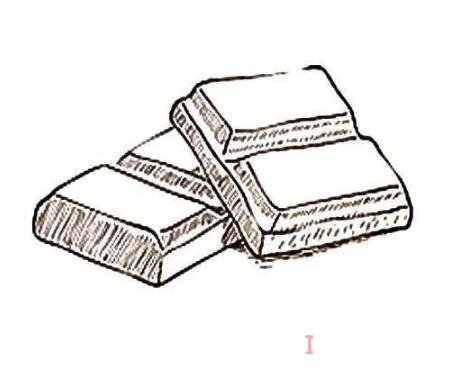 彩色巧克力块怎么画涂色 儿童巧克力简笔画图片