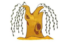 学画柳树简笔画步骤图解教程