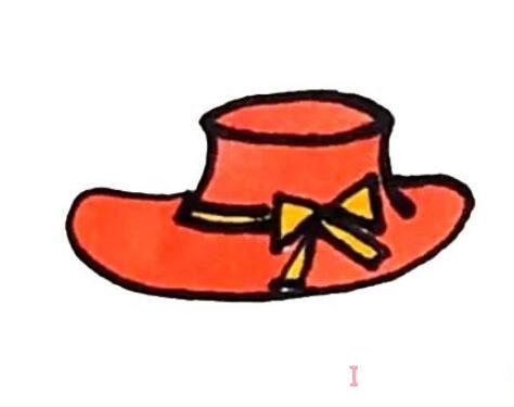 彩色女士帽子怎么画简洁 帽子简笔画图片