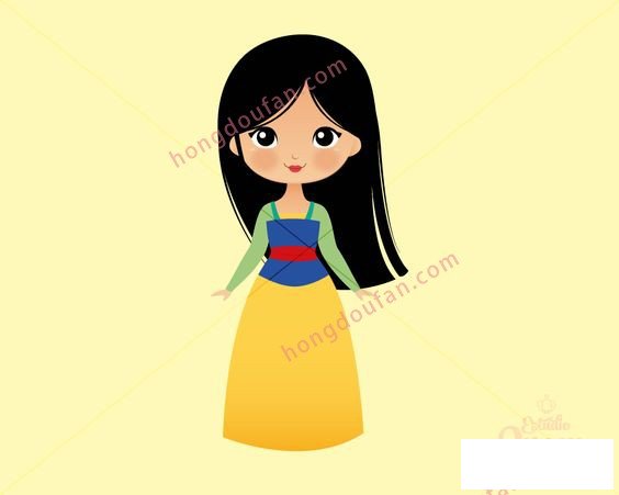 花木兰 迪士尼公主简笔画大全 简笔画 第4张-红豆饭小学生简笔画大全 花木兰 迪士尼公主简笔画大全 简笔画 第4张