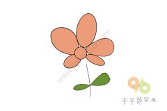 蝴蝶花简笔涂色画