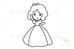 白雪公主简笔画 轻松学人物