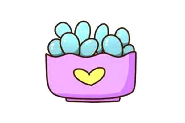 多肉植物简笔画