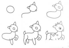 梅花鹿简笔画画法_怎么画梅花鹿