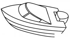 快艇交通工具简笔画步骤图片大全二