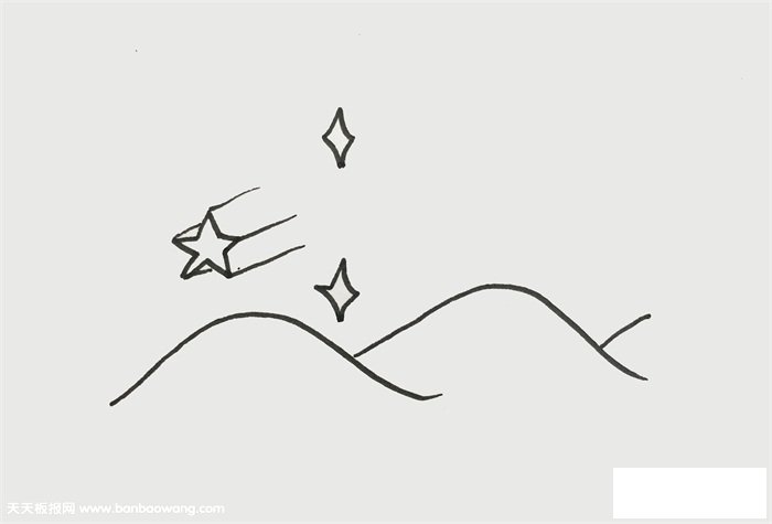 怎么画流星雨