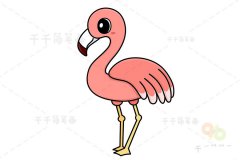 火烈鸟简笔画 亲子绘画必备