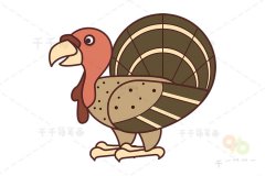 火鸡简笔画怎么画