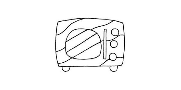 微波炉简笔画步骤图
