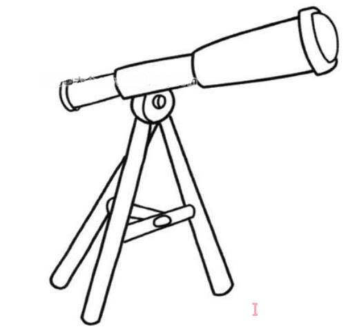  手绘天文望远镜怎么画好看 望远镜简笔画图片