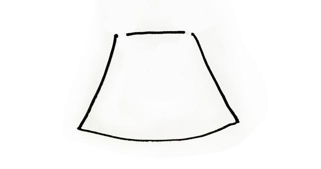 背带裙简笔画步骤图片