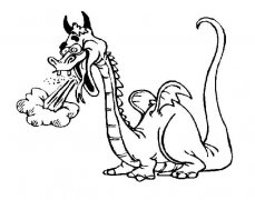 喷火的龙简笔画图片