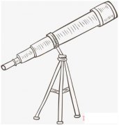 手绘天文望远镜怎么画好看 望远镜简笔画图片