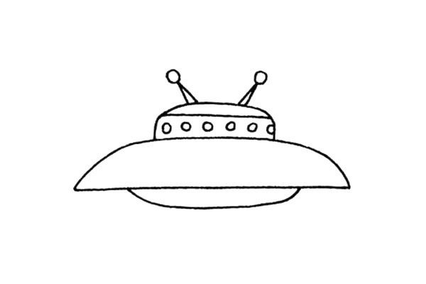 飞碟简笔画图片