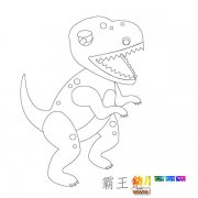 儿童简笔画图片:大嘴霸王龙