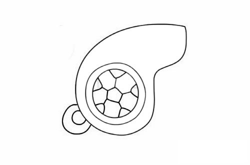 口哨简笔画图片步骤五