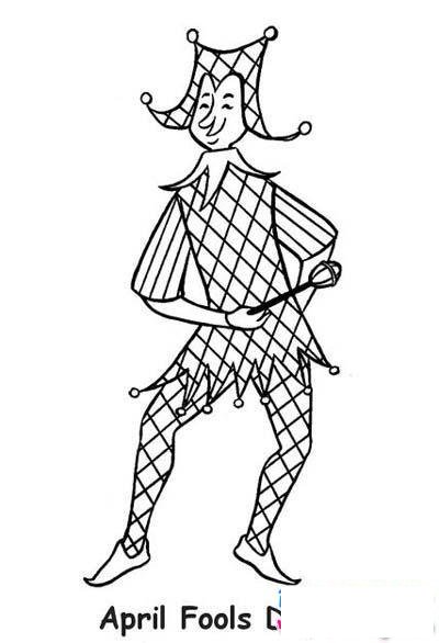 儿童愚人节小丑简笔画图片