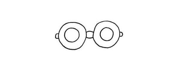 眼镜简笔画步骤图