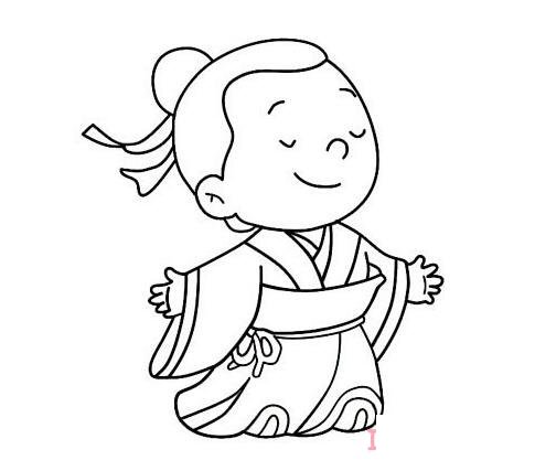 少年曹操怎么画可爱简单_曹操简笔画图片