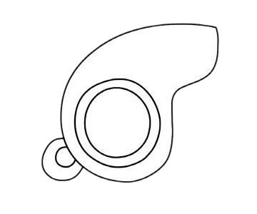 口哨简笔画图片步骤三