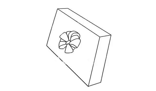 彩色礼盒简笔画