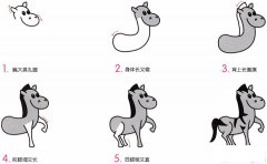 小斑马简笔画画法_怎么画小斑马的简笔画